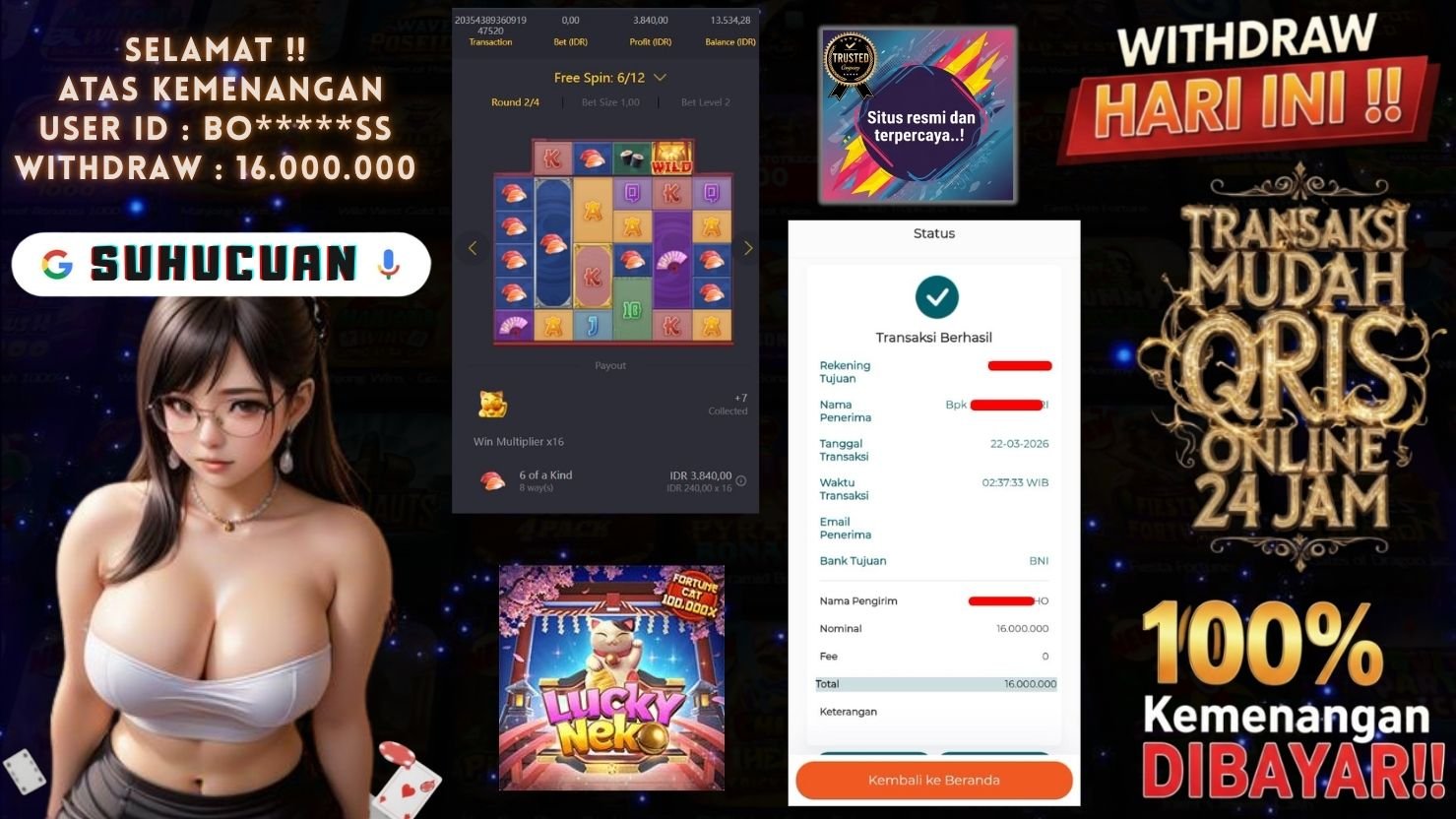 SUHUCUAN JACKPOT SLOT LUCKY NEKO